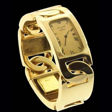 Van Cleef &Amp; Arpels Cuff Bracelet Watch. 1