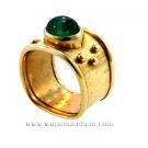 Cabochon Emerald Right Hand Ring 3