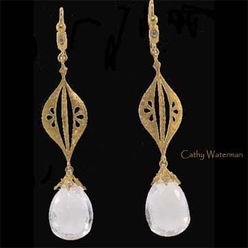 22 Ct Drop Earrings By &Quot;Cathy Waterman&Quot; 1