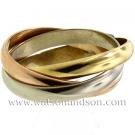 Tri Color Cartier Trinity Rolling Ring 2