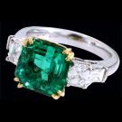 Emerald Cut Emerald Solitaire Ring 3