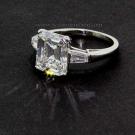 Classic Emerald Cut Diamond Ring In Platinum 3
