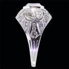 Platinum Edwardian Three Stone Diamond Ring 2