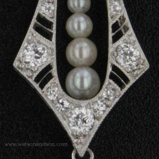 Platinum Diamond And Baroque South Sea Pearl Drop Earrings 5