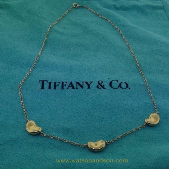 Elsa Peretti For Tiffany Three Bean Necklace 3