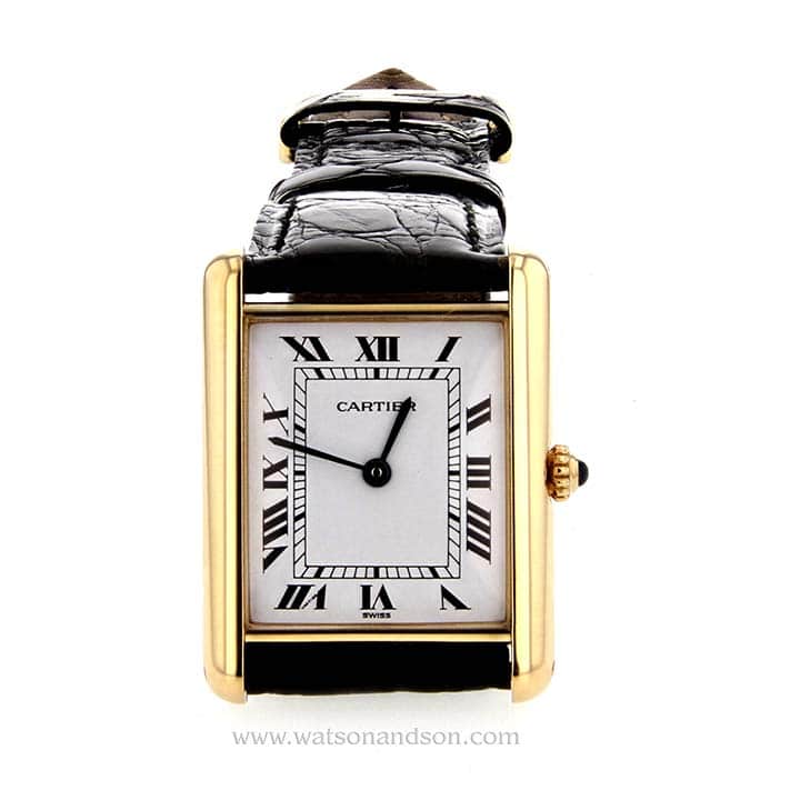 Ladies Cartier Tank Louis Watch 18 Kt Yellow Gold • Watson & Son