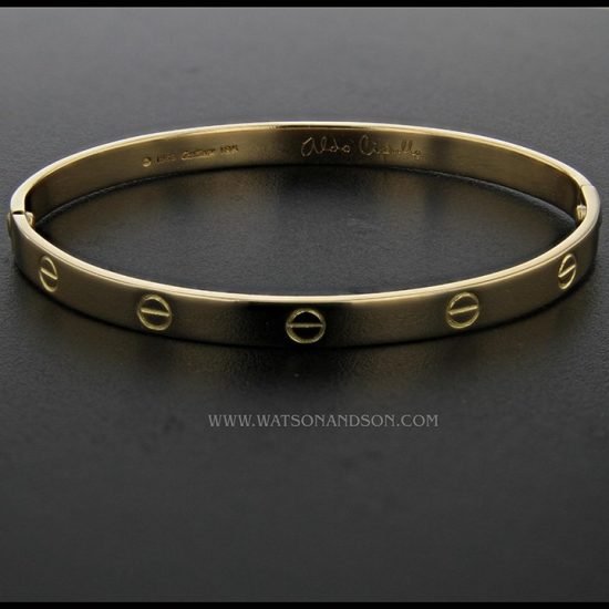 Gents Yellow Gold Cartier Love Bangle 1