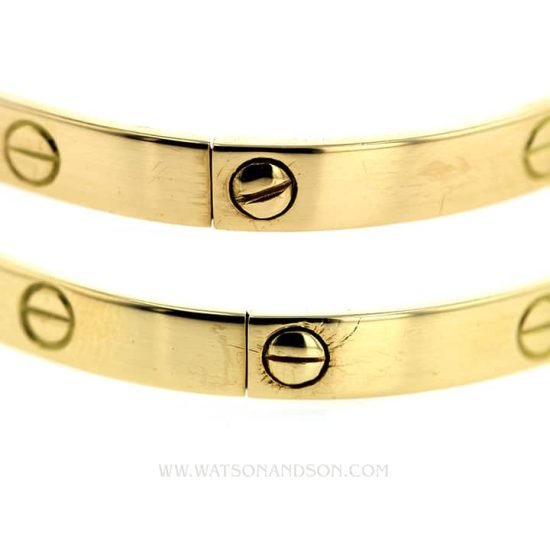 Gents Yellow Gold Cartier Love Bangle 5