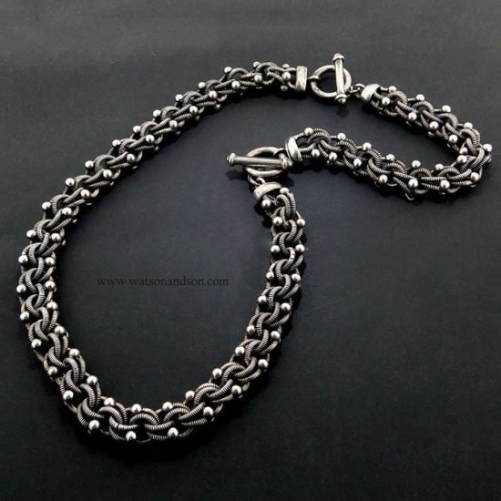 Sterling Silver Necklace And Bracelet Set 3