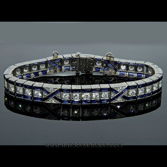 Art Deco Sapphire And Diamond Bracelet 1