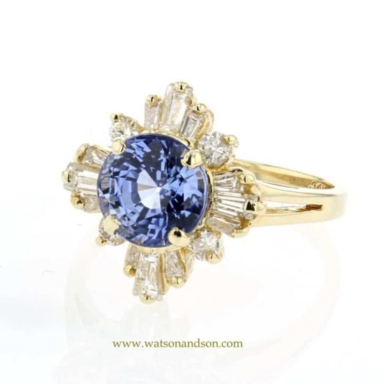 Sapphire And Diamond Cluster Ring 2