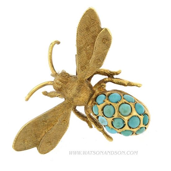 Turquoise Bee Pin &Quot;Florence&Quot; 1