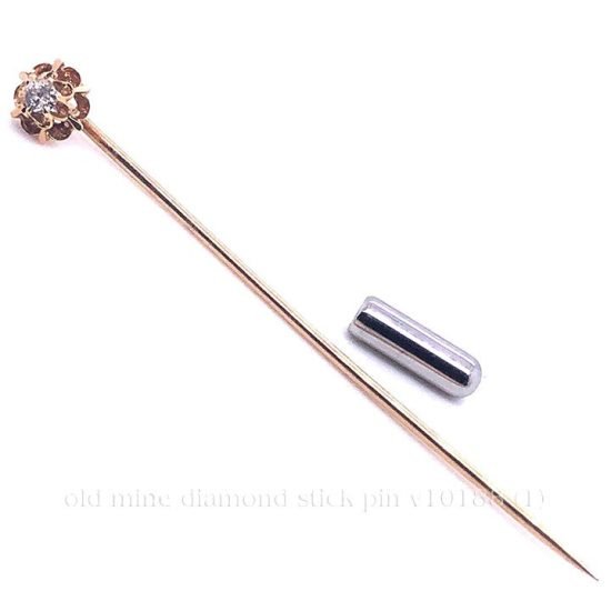 Cushion Cut Diamond Stick Pin 4