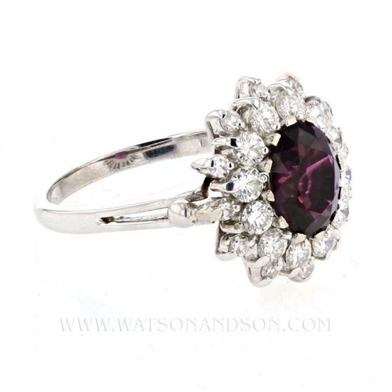 Purple Sapphire And Diamond Ring 5