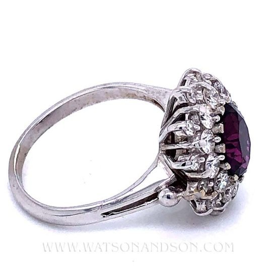 Purple Sapphire And Diamond Ring 3