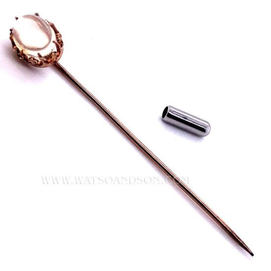 Rose Gold Victorian Jelly Opal Stick Pin 3