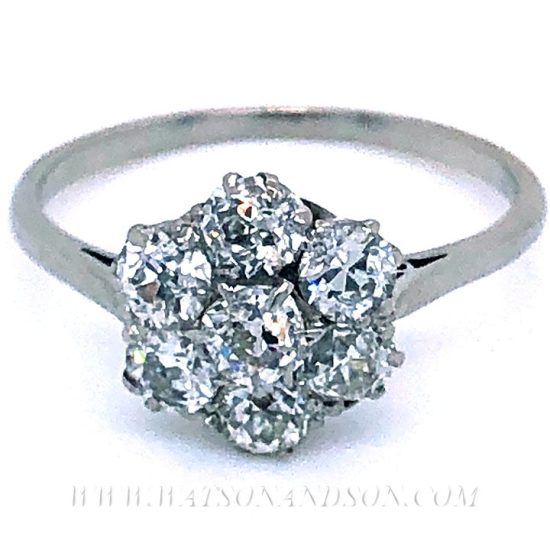 Platinum Diamond Flower Cluster Ring 1