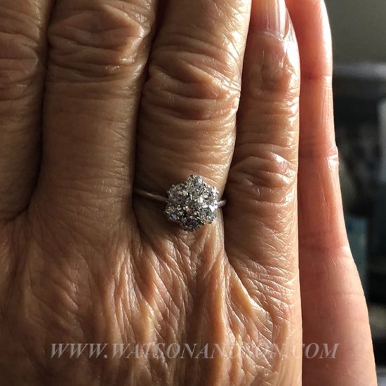 Platinum Diamond Flower Cluster Ring 3