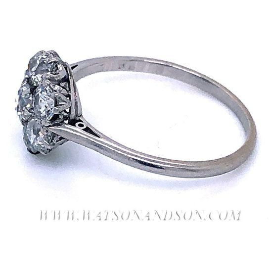Platinum Diamond Flower Cluster Ring 5