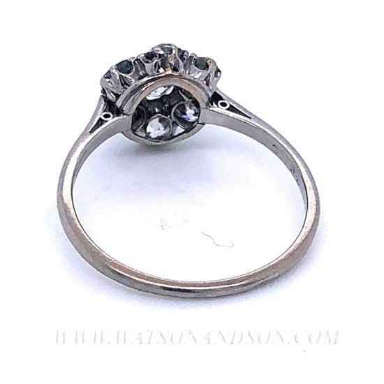 Platinum Diamond Flower Cluster Ring 7