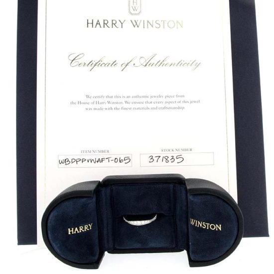 Platinum Harry Winston Wave Diamond Wedding Band 2
