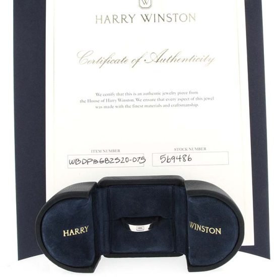 Platinum Harry Winston Baguette-Cut Single Diamond Wedding Band 2