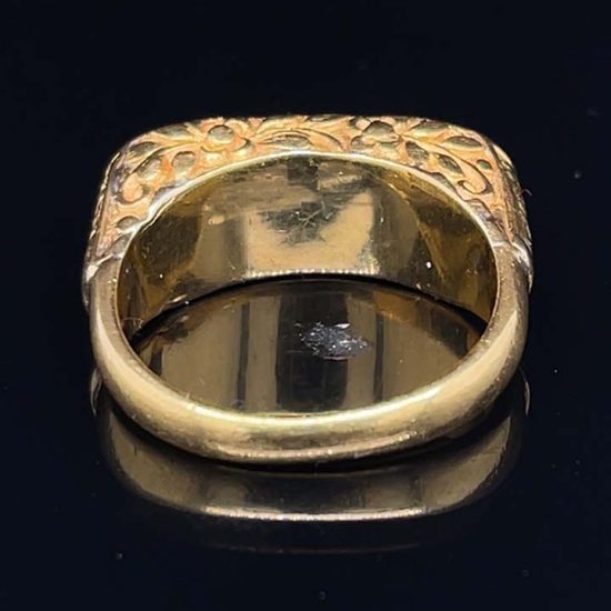 Jade Saddle Ring In 22 Kt Gold 2