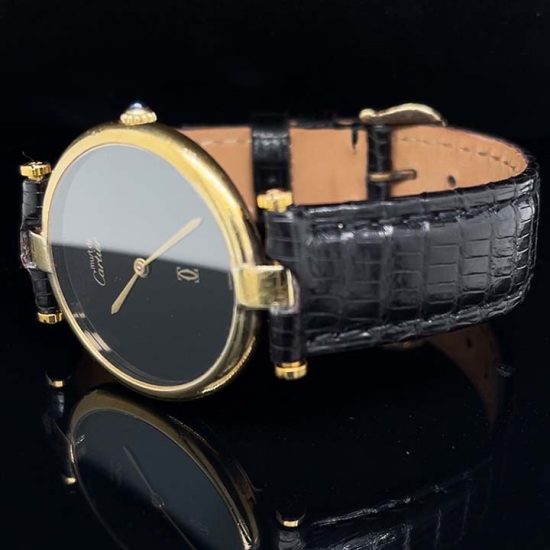 Le Must De Cartier 17 Silver Vermeil Strap Watch 6