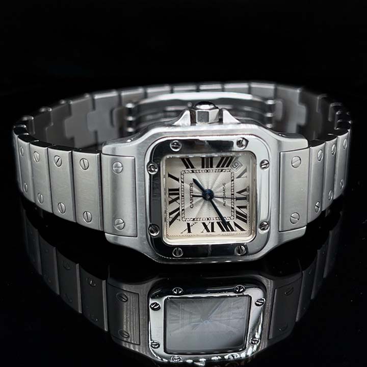 Cartier Ladies Steel Automatic Santos Gablee 1 Cartier Ladies Steel Automatic Santos Gablee