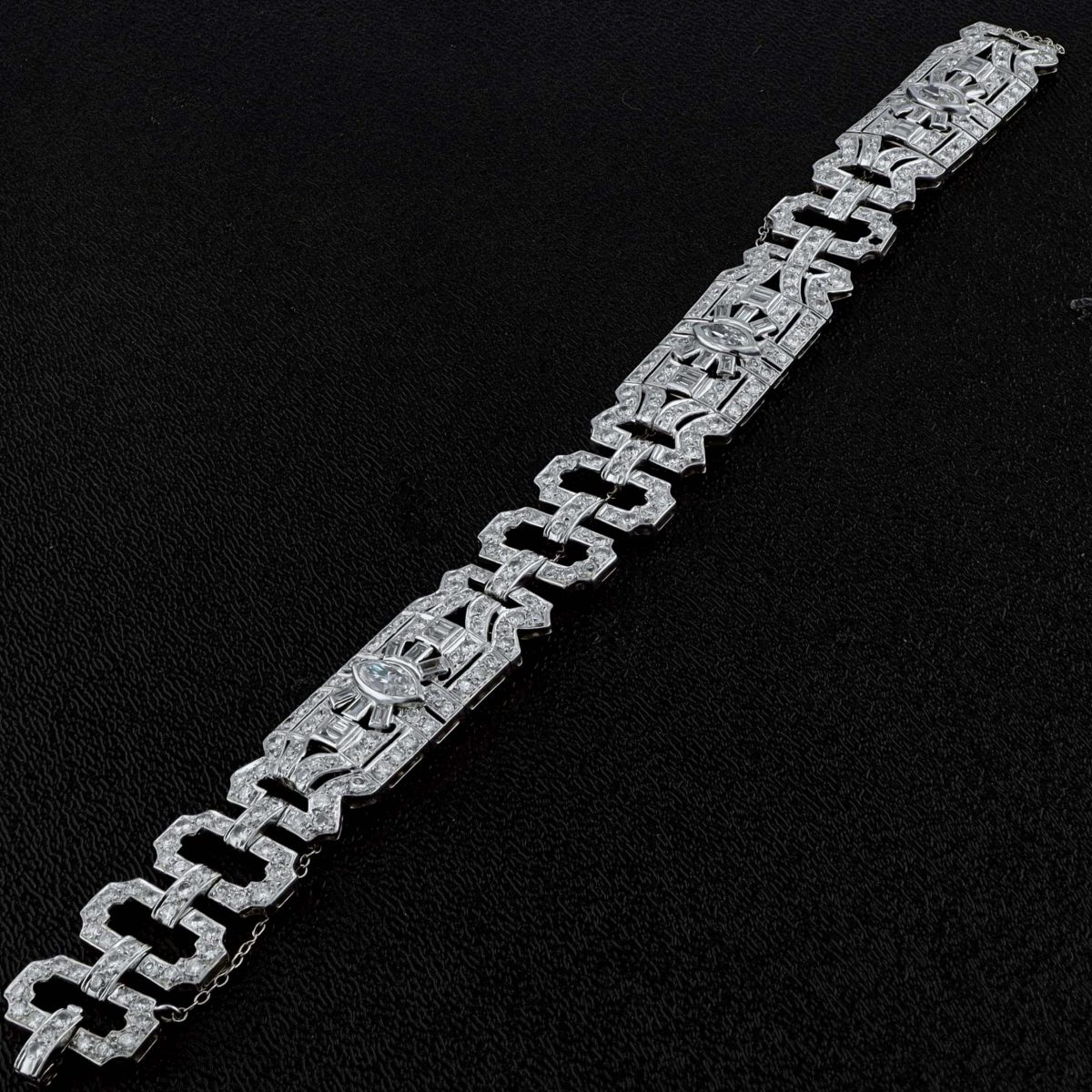 Art Deco Platinum Diamond Bracelet 1 Art Deco Platinum Diamond Bracelet