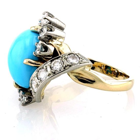Turquoise And Diamond Ring 3
