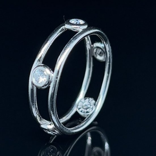Tiffany Elsa Peretti Platinum Diamonds By The Yard Ring 1