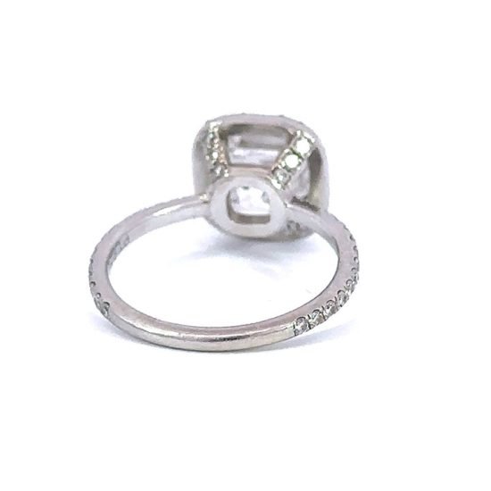 Asscher Cut Natural Diamond Halo Ring - Image 6