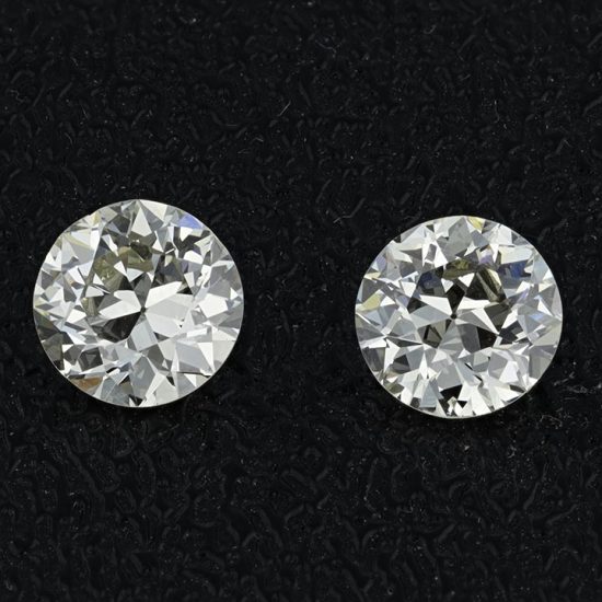 European Cut Natural Diamond Drop Earrings 5