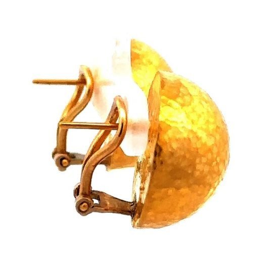 Gurhan Spell Gold Round Stud Earrings 24 Kt 2