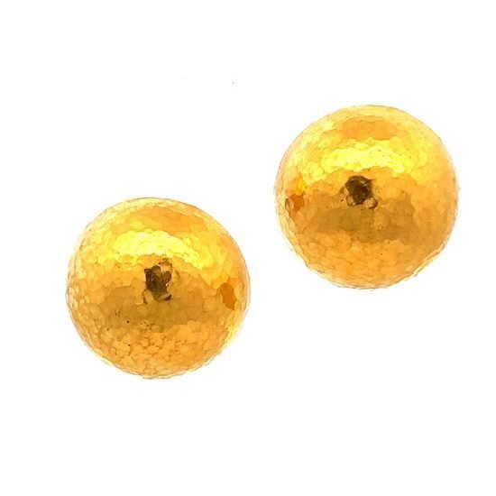 Gurhan Spell Gold Round Stud Earrings 24 Kt 1