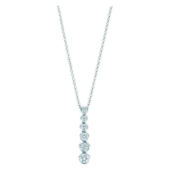 Tiffany Platinum Jazz Drop Pendant And Chain - Image 7