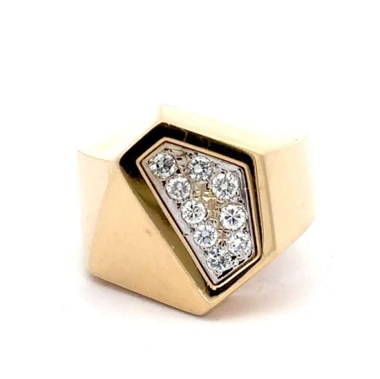 Pave Diamond Pinky Ring - Image 2