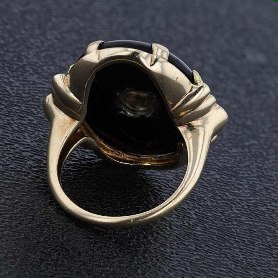Onyx And Diamond 3 Color Ring 3