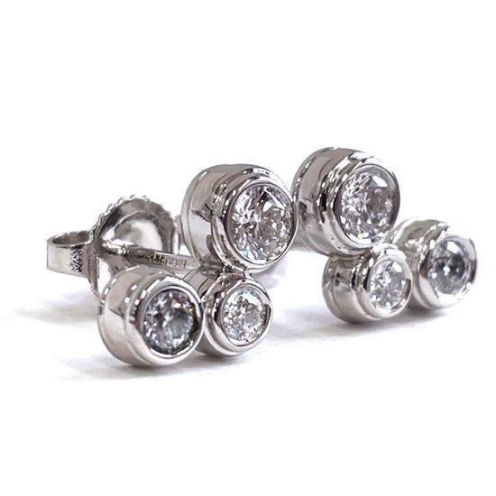 Tiffany Bubble Diamond Earrings In Platinum - Image 2