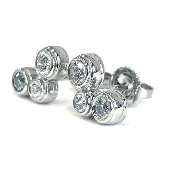 Tiffany Bubble Diamond Earrings In Platinum - Image 3