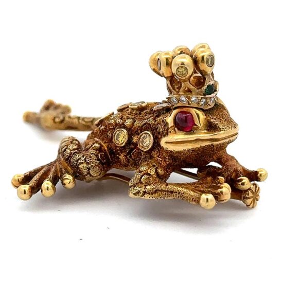 Leaping Frog In Yellow Gold By Zadora 7