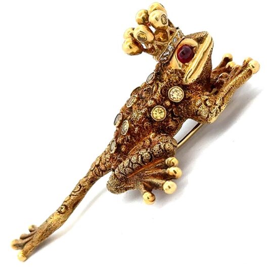 Leaping Frog In Yellow Gold By Zadora 8