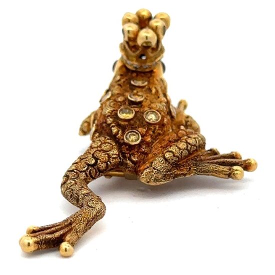 Leaping Frog In Yellow Gold By Zadora 6