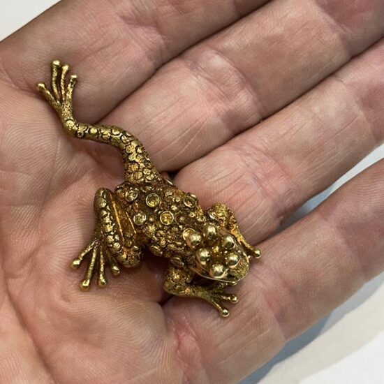 Leaping Frog In Yellow Gold By Zadora 9