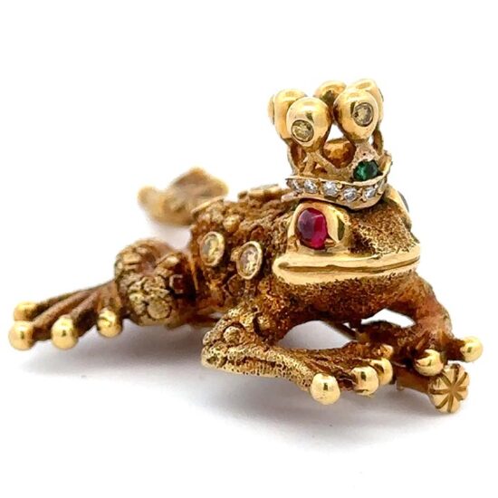 Leaping Frog In Yellow Gold By Zadora 2