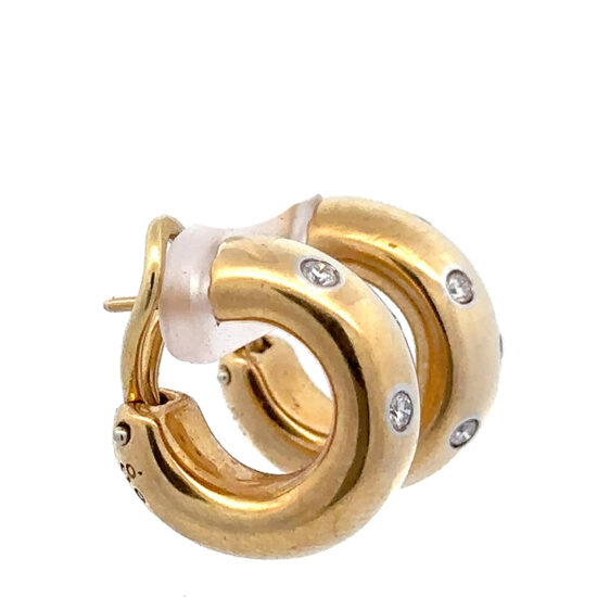 Tiffany &Amp; Co Etoile Diamond Hoop Earrings 2