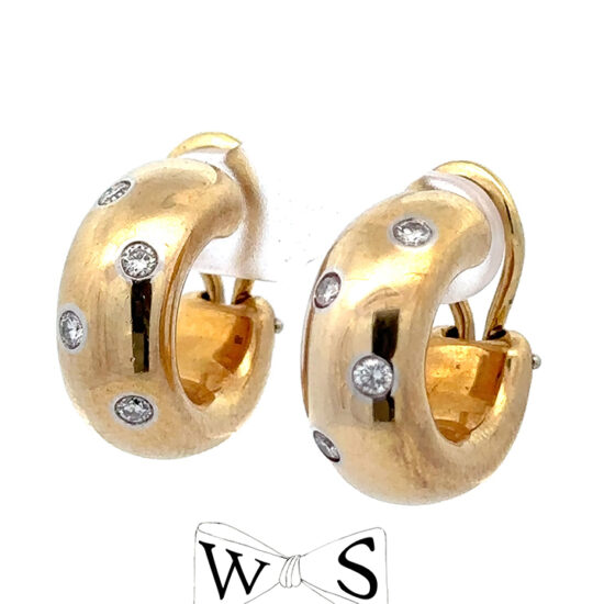 Tiffany &Amp; Co Etoile Diamond Hoop Earrings 1