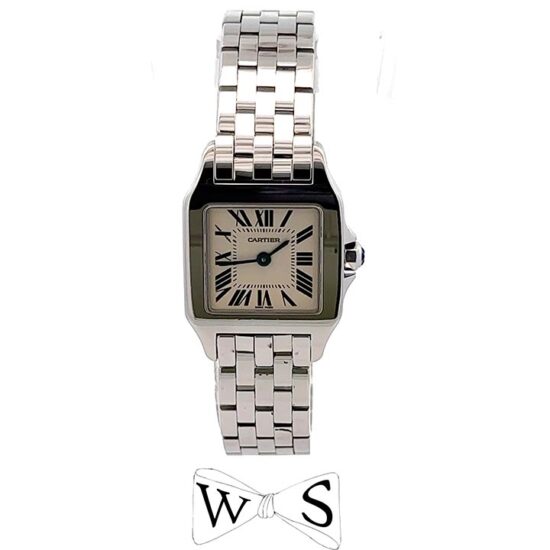 Cartier Ladies Santos De Moiselle Steel Bracelet Watch 1