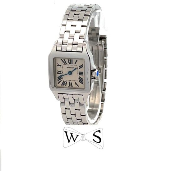 Cartier Ladies Santos De Moiselle Steel Bracelet Watch 2